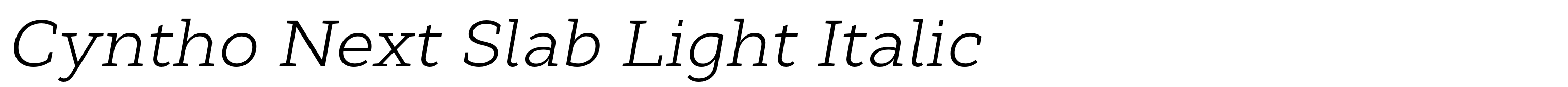 Cyntho Next Slab Light Italic